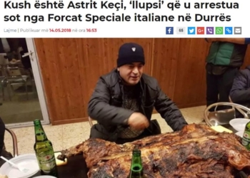 Quotidiano albanese Almakos su Astrit Keci