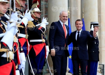 Presidente Francese Emmanuel Macron, Primo Ministro d'Albania Edi Rama