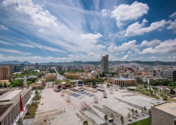 Piazza Scanderbeg, Tirana Albania European Prize for Urban Public Space 2018