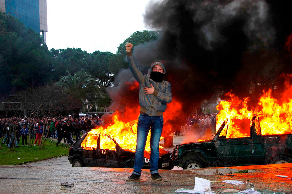 Foto della manifestazione del 21 gennaio 2011 in Albania