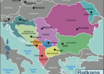 Mappa della Penisola balcanica