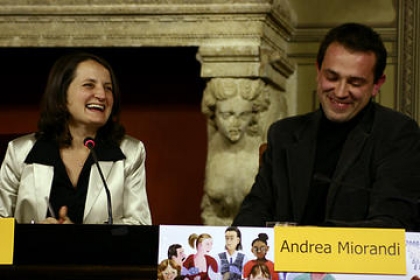 Luisa Chiodi e il sindaco di Rovereto Andrea Miorandi