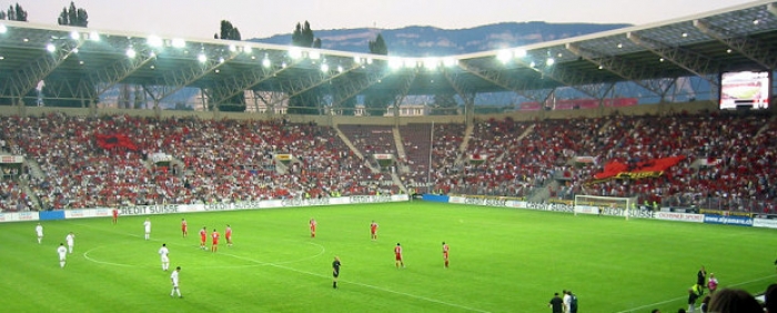 Lo stadio “Qemal Stafa” di Tirana