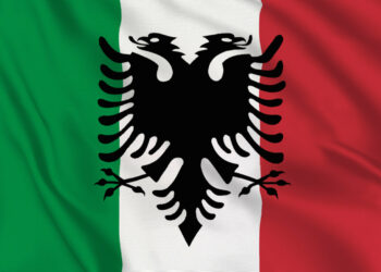 Bandiera Albanese Italiano