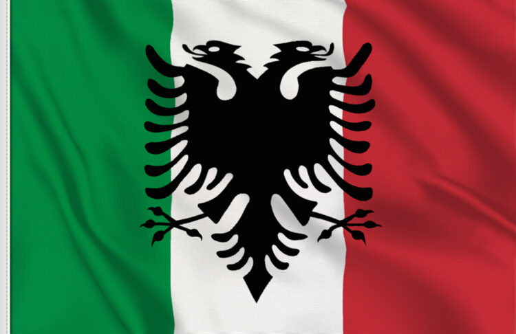 Bandiera Albanese Italiano