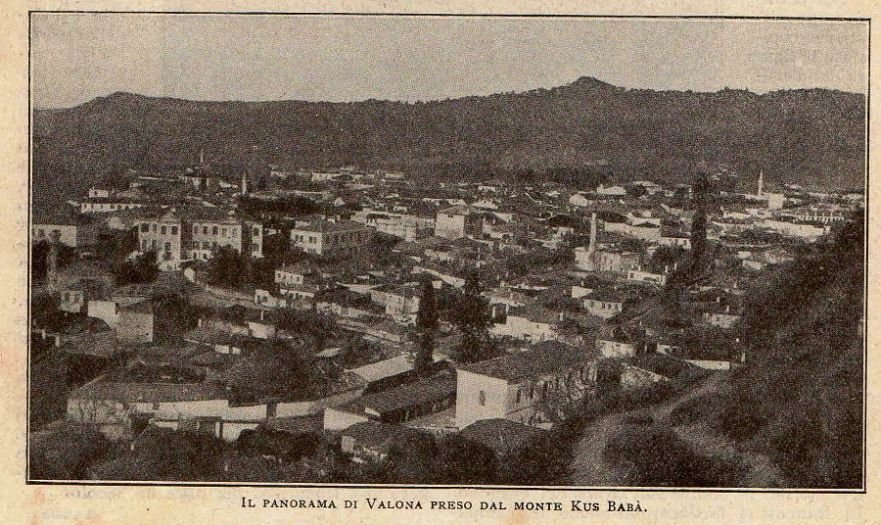 Panorama e Vlorës marrë nga mali Kus Baba