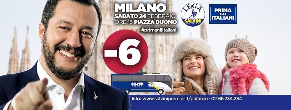 Lega Nord Italianët të parët Matteo Salvini 2