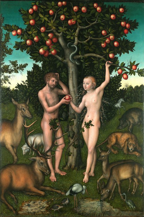 Adami dhe Eva, nga Lucas Cranach i Vjetri